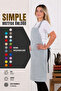 Simple kitchen apron with adjustable strap - 3