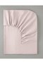 Novella Premium Cotton Textured King Size Elastic Bed Sheet 180X200 cm Powder Pink