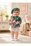 Realistic Talking Baby Doll 45CM – English Speaking Lifelike Doll (Green Outfit) - 2