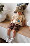 Miniğimin Cicileri Bear Printed Boys' Shorts Set - Beige - 2