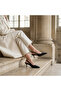 Dalida Patent Leather Short Heeled Shoes with Lace Detail - 4