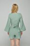 %100 cotton muslin two-piece set with Tie-Detail shorts. - 2