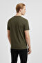 Men's Khaki Standard Cut 100% Cotton T-Shirt - 2