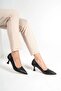 Women's Black Heeled Shoes Tr08Ms03A