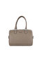 Gray Leather Women's Shoulder Bag - 2