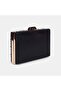 Women's Black Stone Embellished Chain Strap Evening Dress Clutch - 3