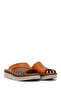 Women's Tan Leather Comfort Slippers 26Sfd321214 - 2