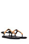 Women's Black Stone Flip-Flop Sandals 26Sfe499114 - 2