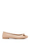 Women's Beige Shoes, Leather Ballerinas 26Pfd290718
