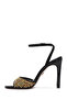 Women's Black Ankle Buckle Stone High Thin Heeled Shoes Sandals 25Sfe390914 - 6
