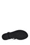Women's Black Leather Flip-Flop Sandals 26Sfd360618 - 5
