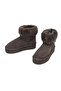 Women's Gray Thick Soled Fur Detailed Suede Leather Teddy Boots 25Wfd492410 - 3