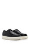 Men's Black Laced Leather Casual Shoes 25Sfd 650418 - 3