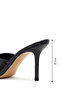 Women's Black High Thin Heeled Patent Leather Slippers 26Sfd121316 - 5