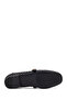 Women's Black Buckle Leather Ballerinas 26Pfd350818 - 5