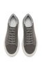 Men's Gray Lace-Up Thick Sole Sports Shoes, Suede Genuine Leather Sneaker 25Sfd612910 - 7