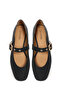 Women's Black Buckle Leather Ballerinas 26Pfd551818 - 4