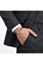 Zircon Stone Steel Anchor Detailed Adjustable Leather Men's Bracelet - One Size - 2