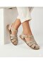 Women's Ankle Strap Buckle Closed Front Suede Daily Cage Sandals - 2
