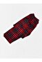 Girls' Cotton Suede Fabric Red Plaid Pattern Long Sleeve Crew Neck Winter Pajama Set - 5