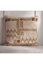 Durban Embroidered Down Alternative Filled Cushion 50x50 Cm - Rust