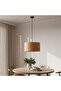 Rayner E27 Wooden Shade Pendant Lamp 45x179cm - Natural/black