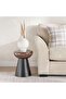 Algen Round End Table Small - Brown & Black