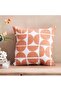 Geometric Printed Filled Cushion 45x45 Cm-rust