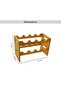Natura Bamboo 8-Bottle Holder Rack 41x20x26cm -Natural - 5