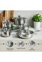 Wilson 12-piece Stainless Steel Cookware Set - Chrome - 5
