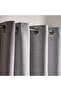Halsey Artsilk Slub Blackout 2 Piece Curtain Set 135X240cm - Grey - 3