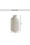 Roa Ceramic Ribbed Decor Vase 14.3x14.3x25cm - Beige - 6