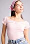 Fitted Off-Shoulder Ribbed Camisole Short Sleeve T-Shirt H1787Ax26Sm - 5
