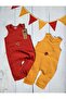 Muslin 100% Organic Cotton - Unisex Baby - Long Jumpsuit - Embroidered Pocket - Snap Fasteners - Tile Pattern - 5