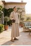 Oversize Jacket and Form Skirt Set Daily & Special Combination Beige - 4