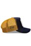 Number 7 Logo Navy Blue-Yellow Trucker Hat - 2
