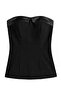 Women's Cotton Undershirt with Satin Detail, Strapless, Extra Comfortable Fit (3178) - 2