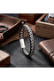 Moncuk Design Double Chain Steel and Leather Men's Bracelet 33514B2D2 - 4