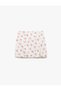 Standard Waist Cotton Slit Detail A-Line Poplin Floral Mini Skirt - 3