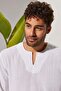 Long Sleeve Sile Cloth Men's T-Shirt - 3
