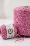 Bag String / Knitting String 100% Cotton Color Candy Pink 3+6 Size Large Sequins Visual Puffy 50Gr X 2 =100Gr