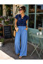 New Season Summer Tencel Fabric Comfortable Cut Pants with Elastic Waist - 4