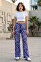Comfortable Fit High Waist Wide-Leg Viscose Mix Women's Trousers - 4