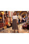 Elastic Waist, Polka Dot Pattern, Lined Tulle Chiffon Skirt, Size 38 - 42 Fits