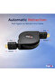 Retractable HDMI 2.0 to HDMI Cable (1 Meter) - CA888, 4K Support, High Speed 5Gbps, Black - 5