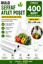 Roll Transparent Athlete Market Bag Medium Size – 25X44 Cm, 200 Pieces (2 Rolls), Greengrocer and Grocery Bag
