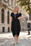 Babyol Shalwar Dress with Leather Trim on the Front - 2
