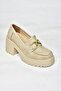 R996050045 Beige Thick Heeled Women's Shoes - 7
