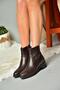 C667015103 Brown Genuine Leather Women's Boots - 5