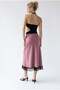 4889 Women's Lace Detailed Satin Midi Skirt Plum - 5